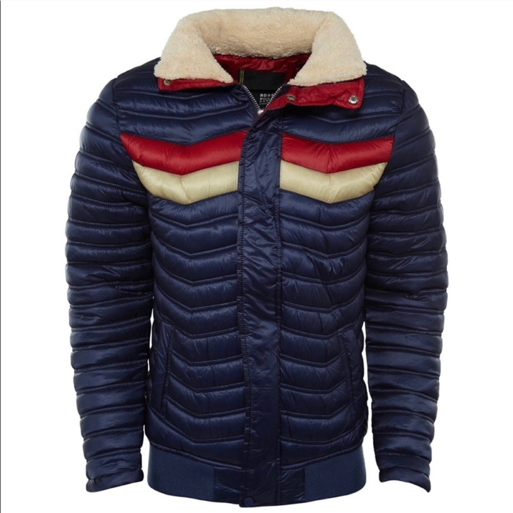 Robert Phillipe Stylish Wool Collar Puffer Jacket